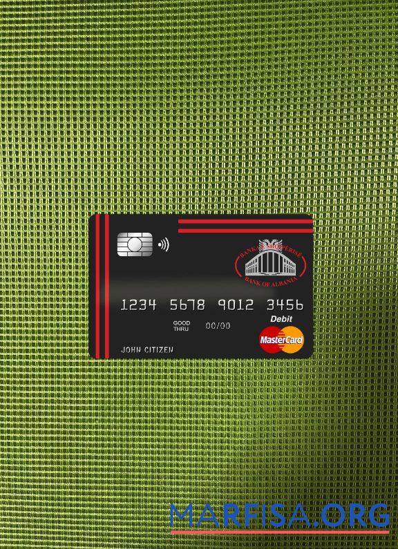 Realistic Albania Bank of Albania bank mastercard photolook front template